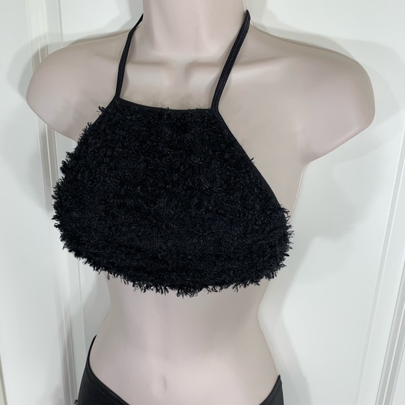 Rare Vintage Y2K Leg Avenue Fuzzy Crop Top Shorts - Picture 11 of 16